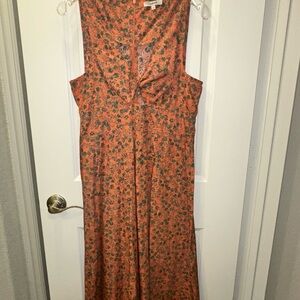 Madewell floral twist front midi dress